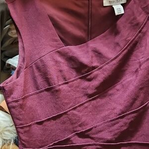 White House Black Market Plum Sleeveless Dress Size 8